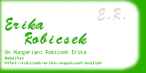 erika robicsek business card